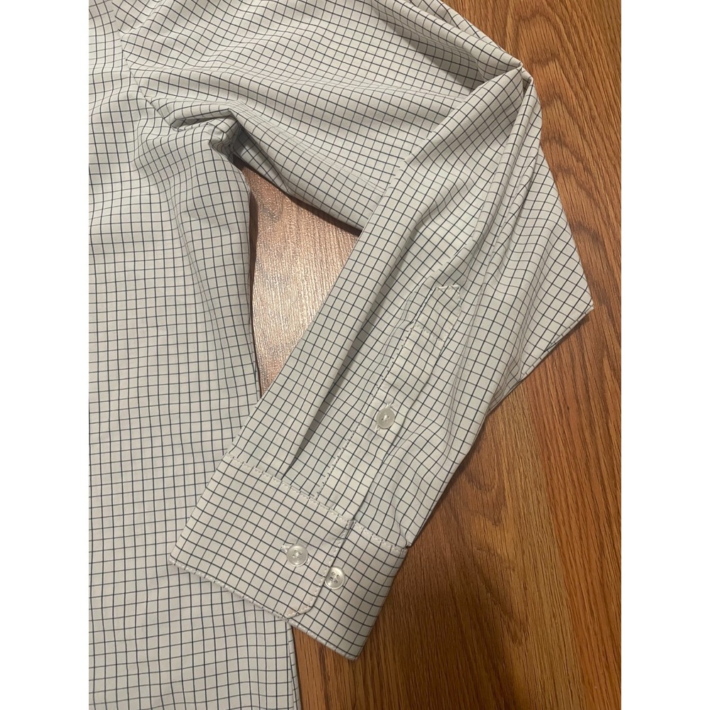 Mizzen+Main Leeward Dress Shirt Mens Large Trim Fit Check Performance - Picture 5 of 13
